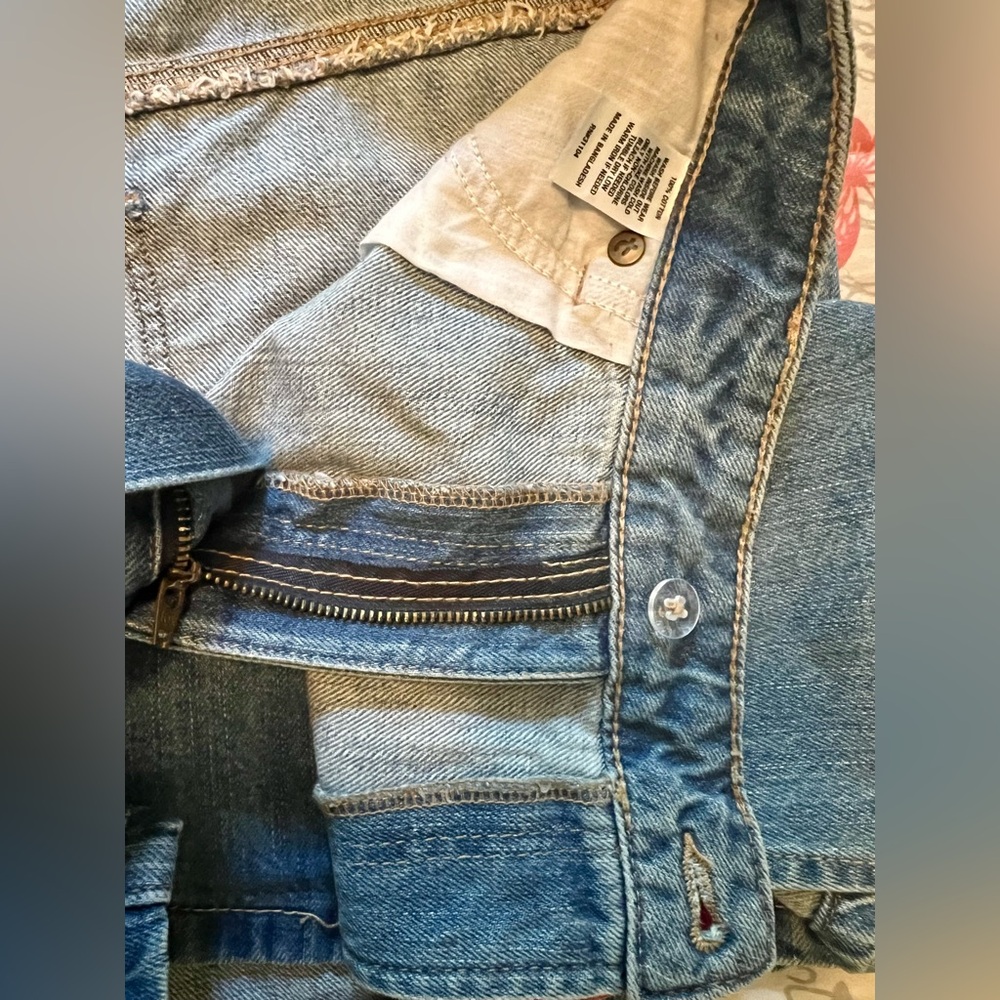 Women’s True Craft size 8 Denim Blue Jean Skort Medium Wash w/ Light Distressing - Picture 15 of 16